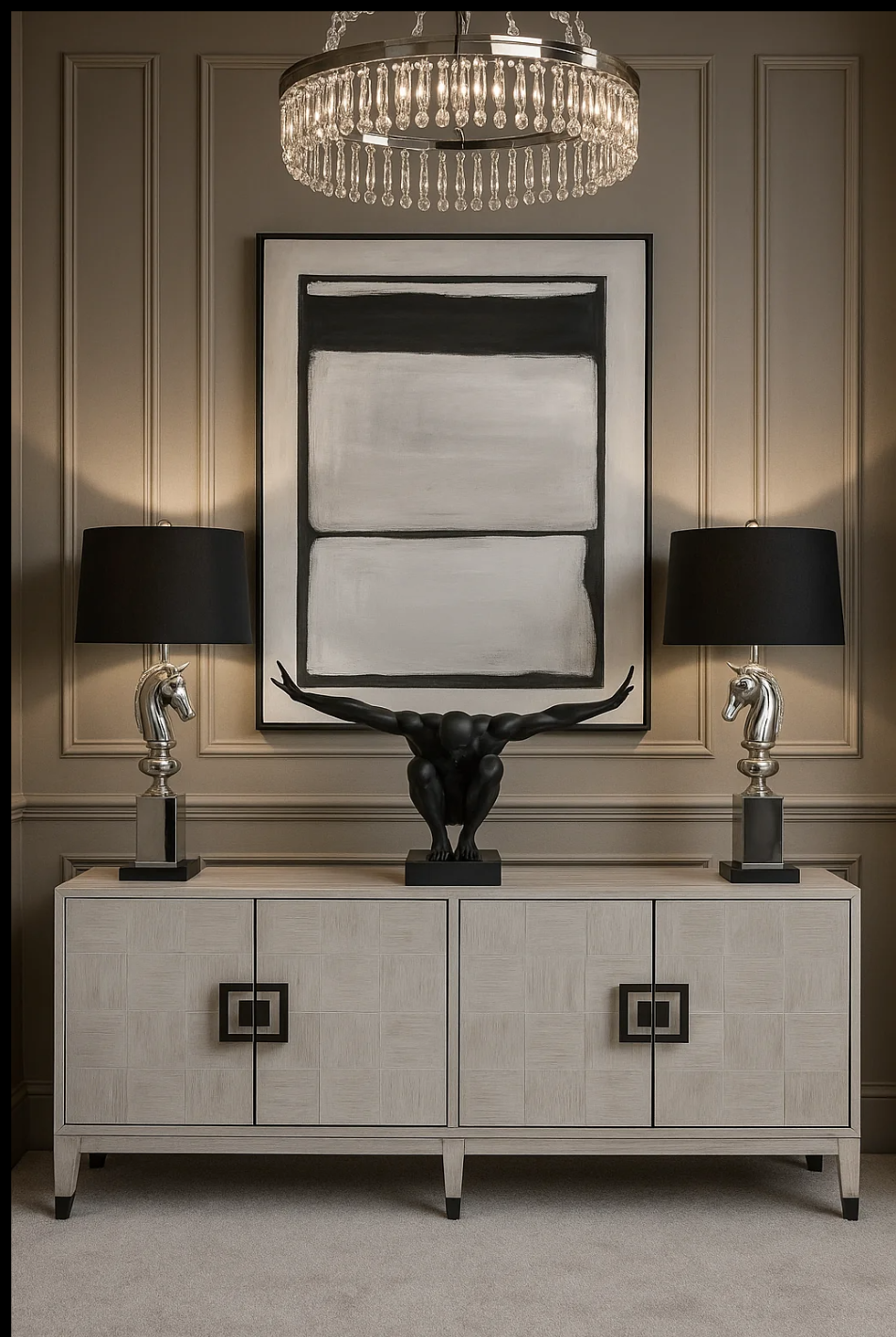 Black Male Sculpture with Outstretch Arms