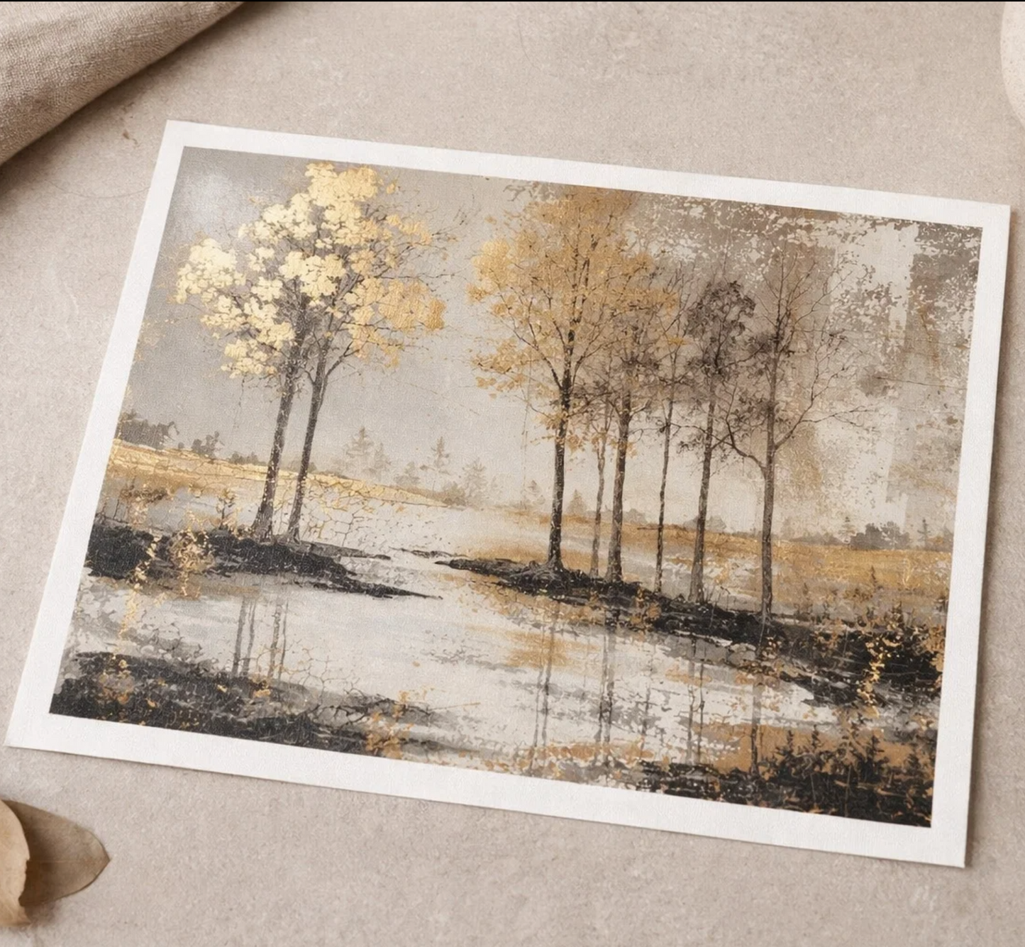 Golden Trees 2 Arboretum Luxe Wall Art