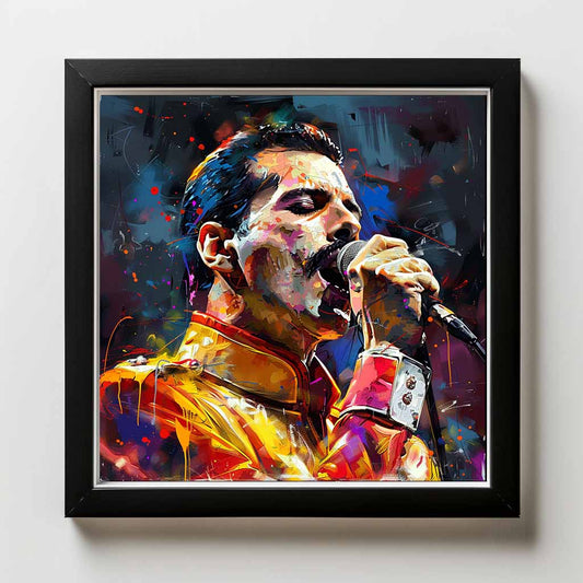 Feddie Mercury Mixed Media Framed Artwork by Sarah Clayton