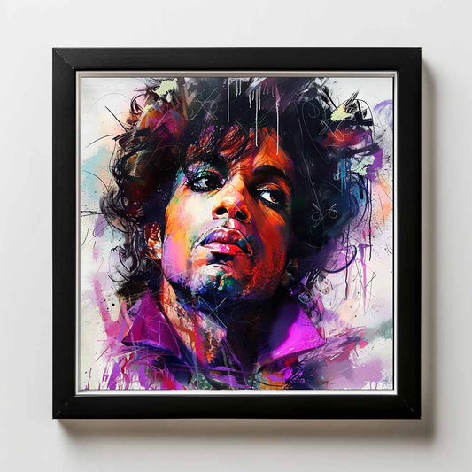 Prince Portrait Mixed Media Framed Print by Sarah Clayton