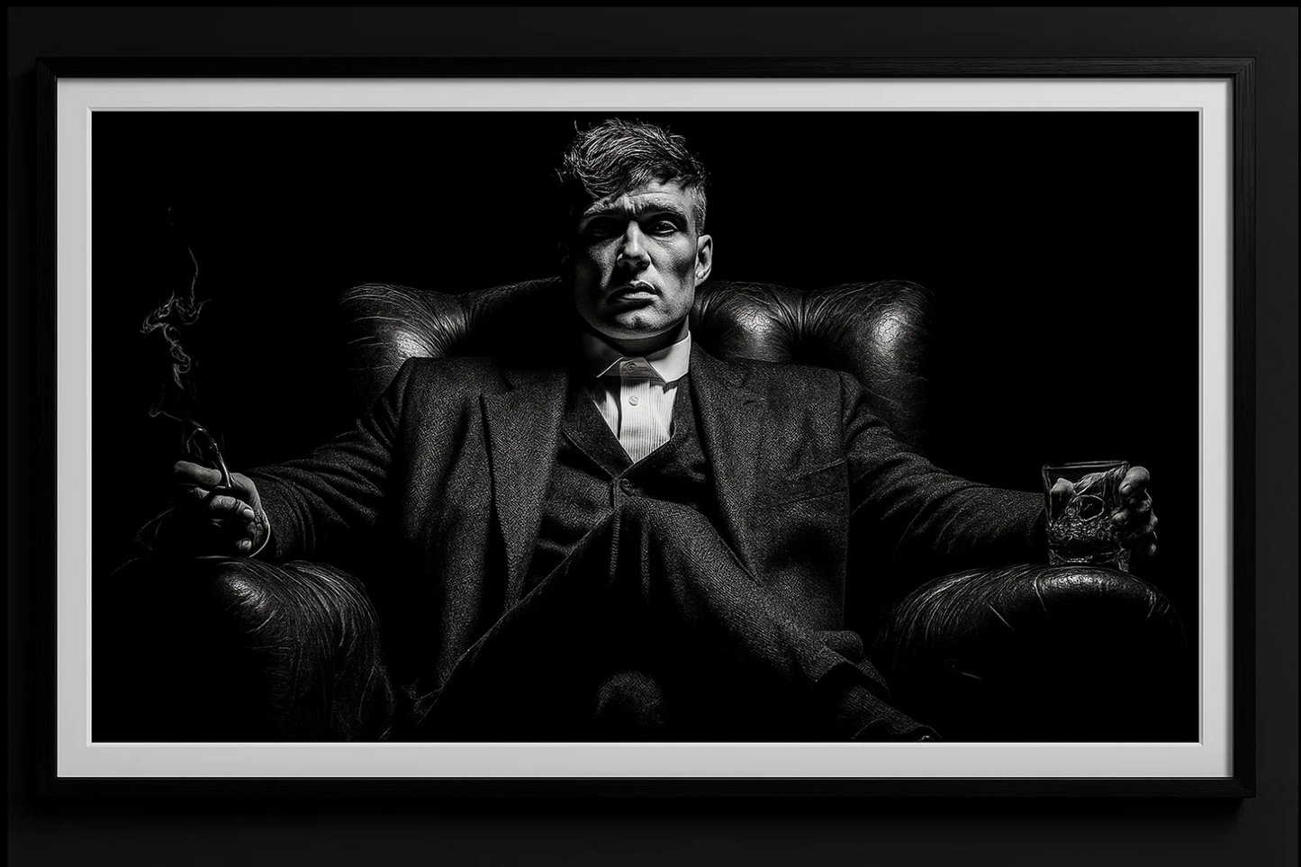 Tommy Shelby "Boss" Bespoke Noir Elegance Framed Wall Art