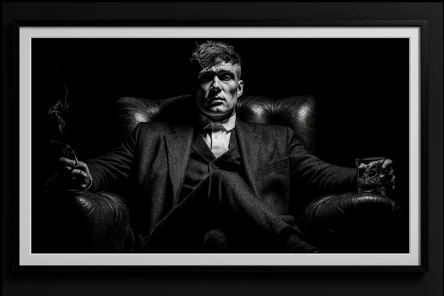 Tommy Shelby "Boss" Bespoke Noir Elegance Framed Wall Art