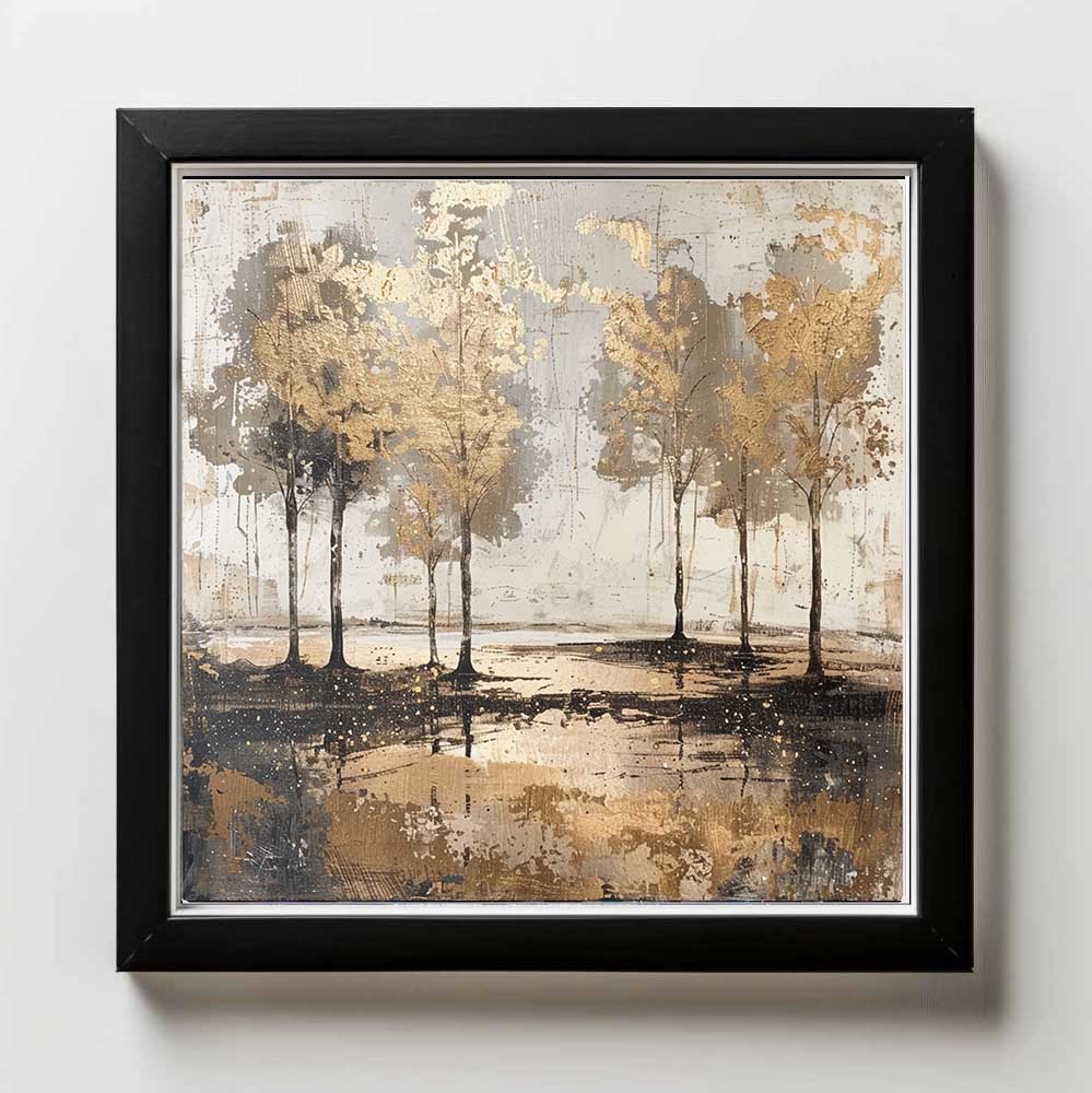 Golden Trees Tranquility Framed Art