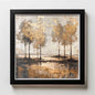 Golden Trees Tranquility Framed Art